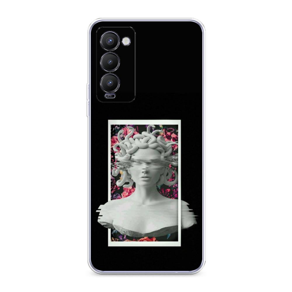 

Чехол на Tecno Camon 18 "Web Punk Медуза Горгона", Черный;серый, 300950-6