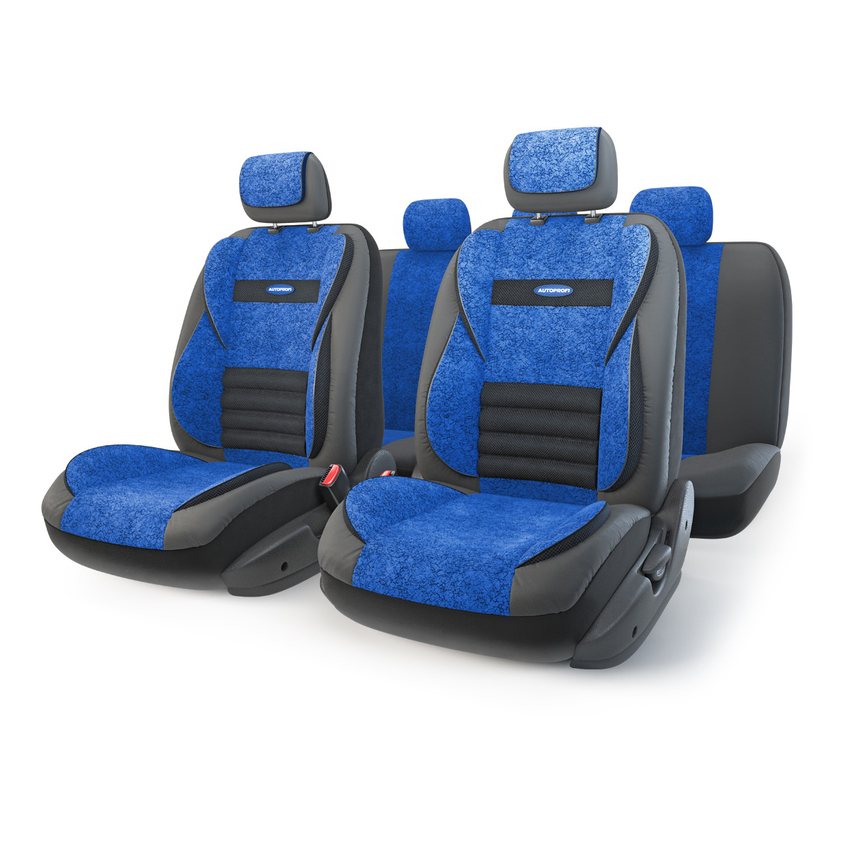 

Чехлы Comfort Multi 11 Пр. Экокожа/Велюр Черно-Синие AUTOPROFI арт. MLT-1105GV BK/BL