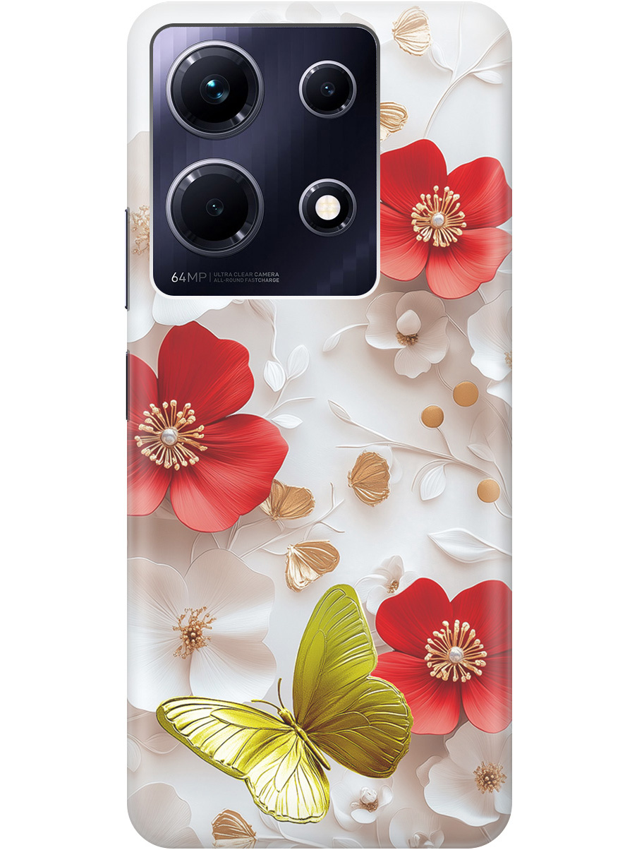 

Силиконовый чехол на Infinix Note 30 с принтом "Золотая бабочка" прозрачный, Прозрачный;белый;золотистый;красный, 773943723