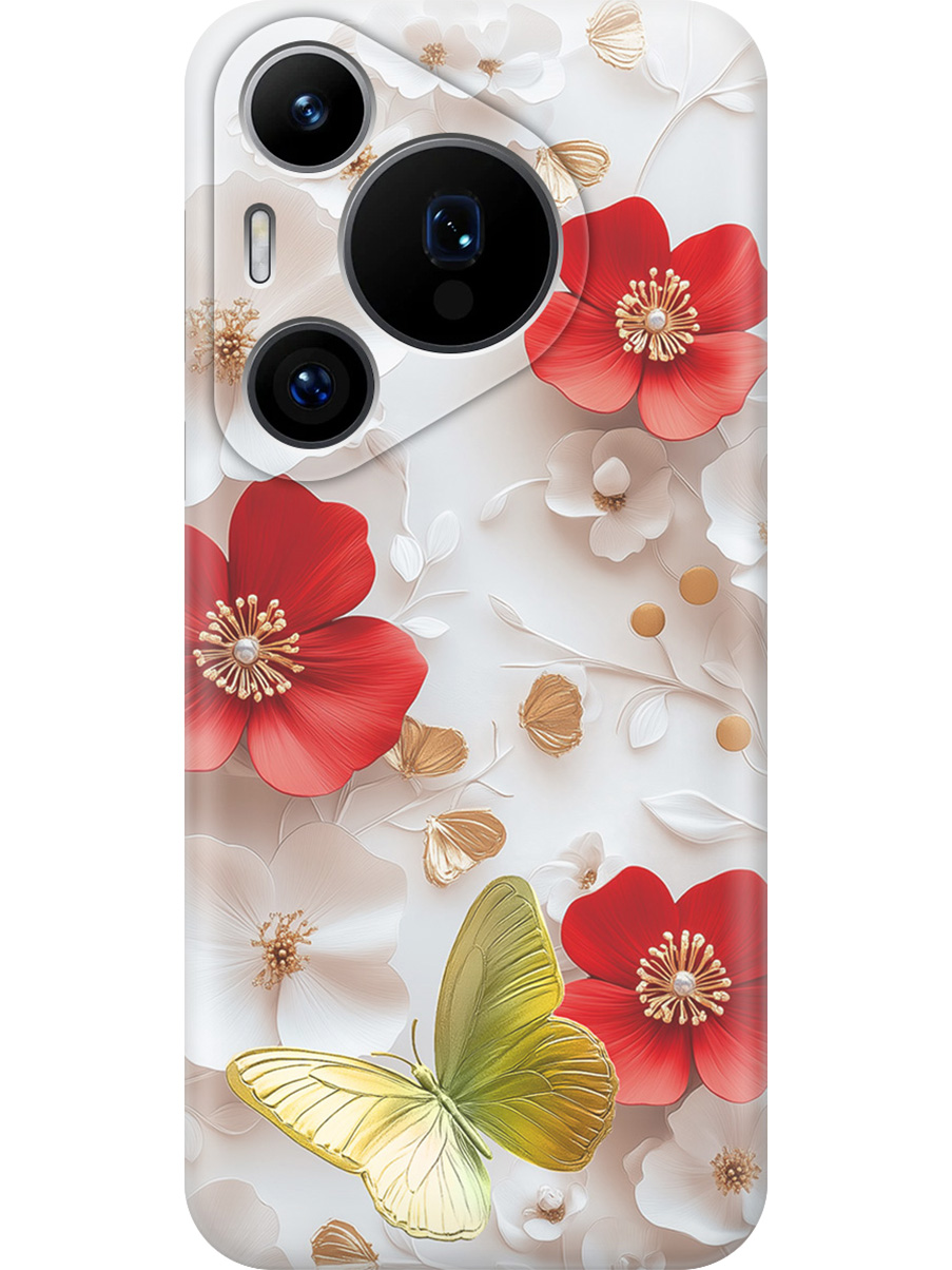 

Силиконовый чехол на Huawei Pura 70 Pro / 70 Pro+ с принтом "Золотая бабочка" прозрачный, Прозрачный;белый;золотистый;красный, 782625223
