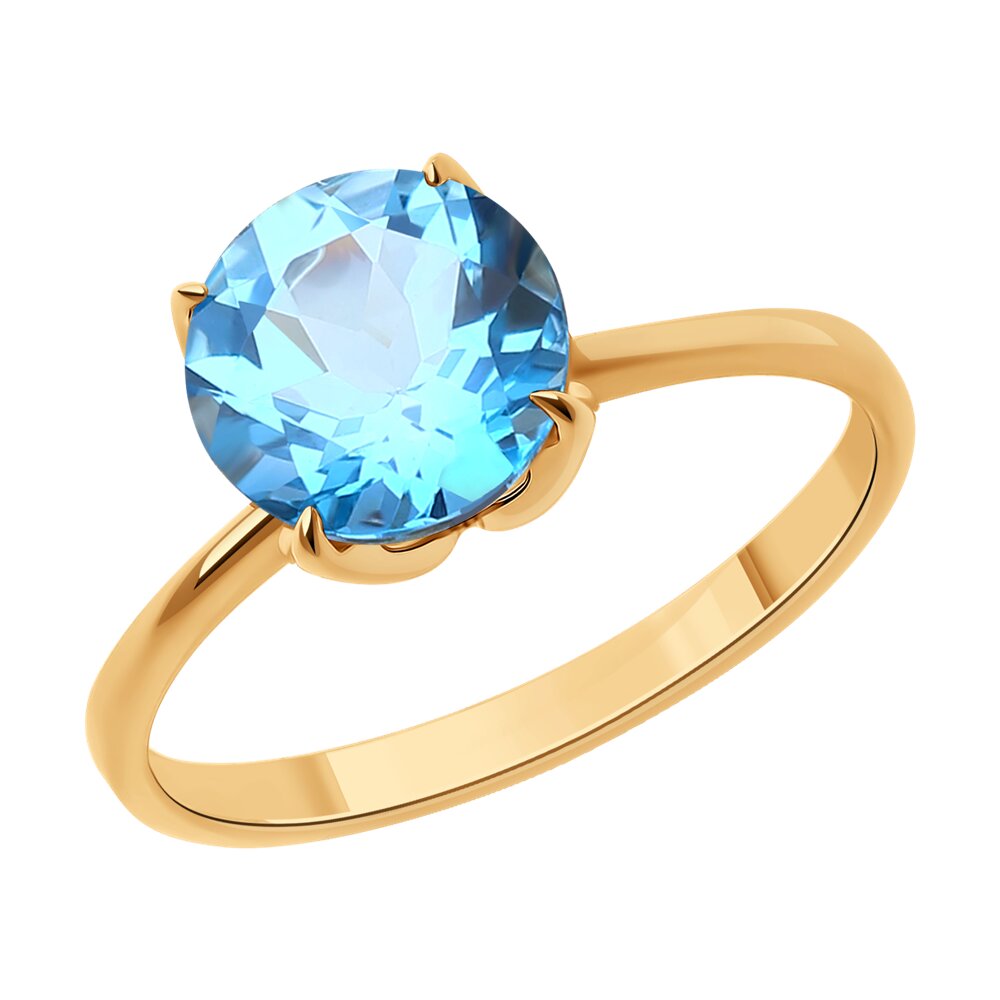 

Кольцо из золота р. 18,5 Diamant 51-310-02058-1, эмаль\топаз, 51-310-02058-1