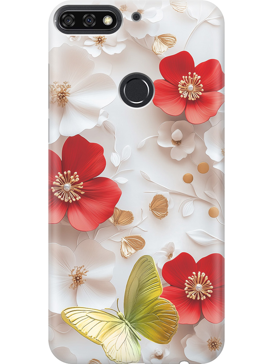 

Силиконовый чехол на Honor 7C / 7A Pro / Huawei Y6 Prime (2018) с принтом 832972, Прозрачный;белый;золотистый;красный, 717873023