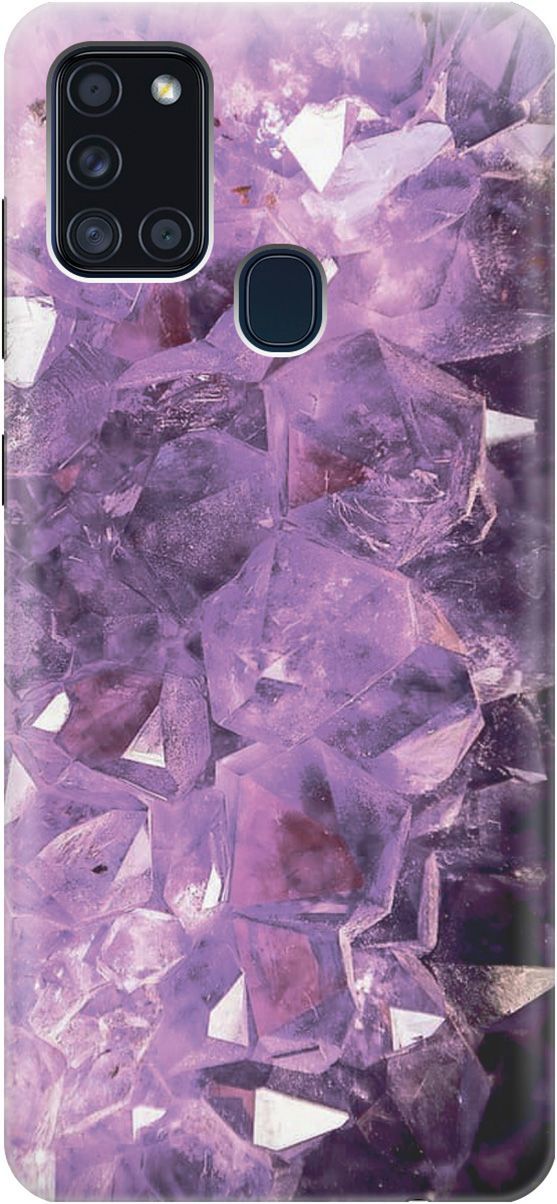 

Силиконовый чехол на Samsung Galaxy A21s "Сиреневые кристаллы", Фиолетовый;черный, 2292