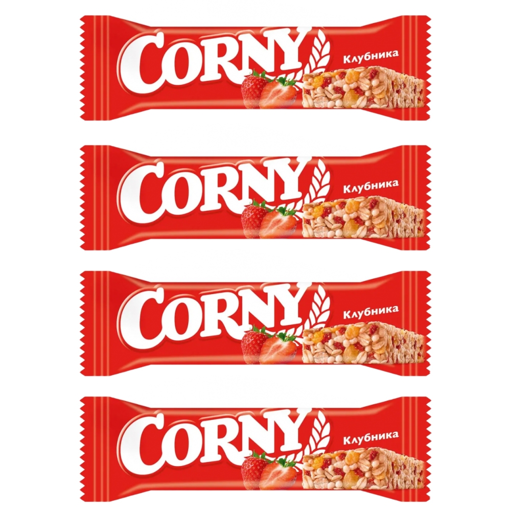 

Батончик злаковый Corny Big с клубникой 40г - 4шт.