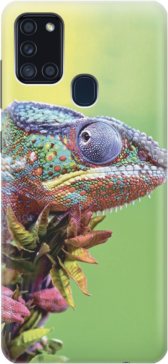 

Силиконовый чехол на Samsung Galaxy A21s "Разноцветный хамелеон", Желтый;зеленый, 2292