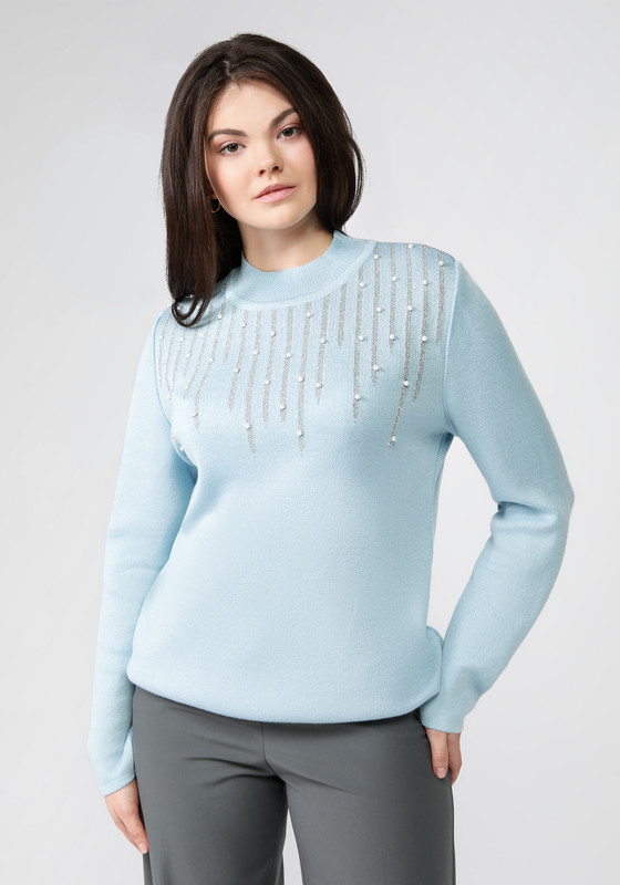 

Джемпер женский Vivawool 311811 голубой 50 RU, 311811