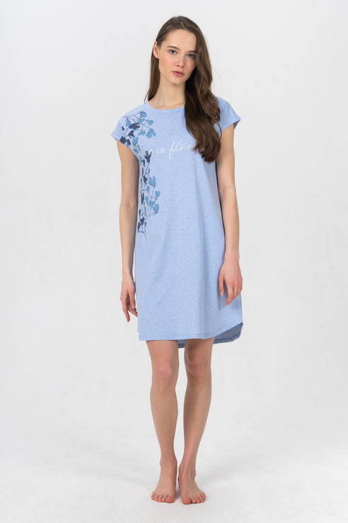

Платье-футболка женское Mia Cara SS21WJ358 голубое 42-44 RU, SS21WJ358