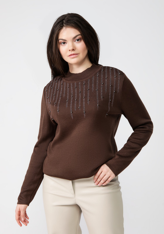 

Джемпер женский Vivawool 311811 коричневый 56 RU, 311811