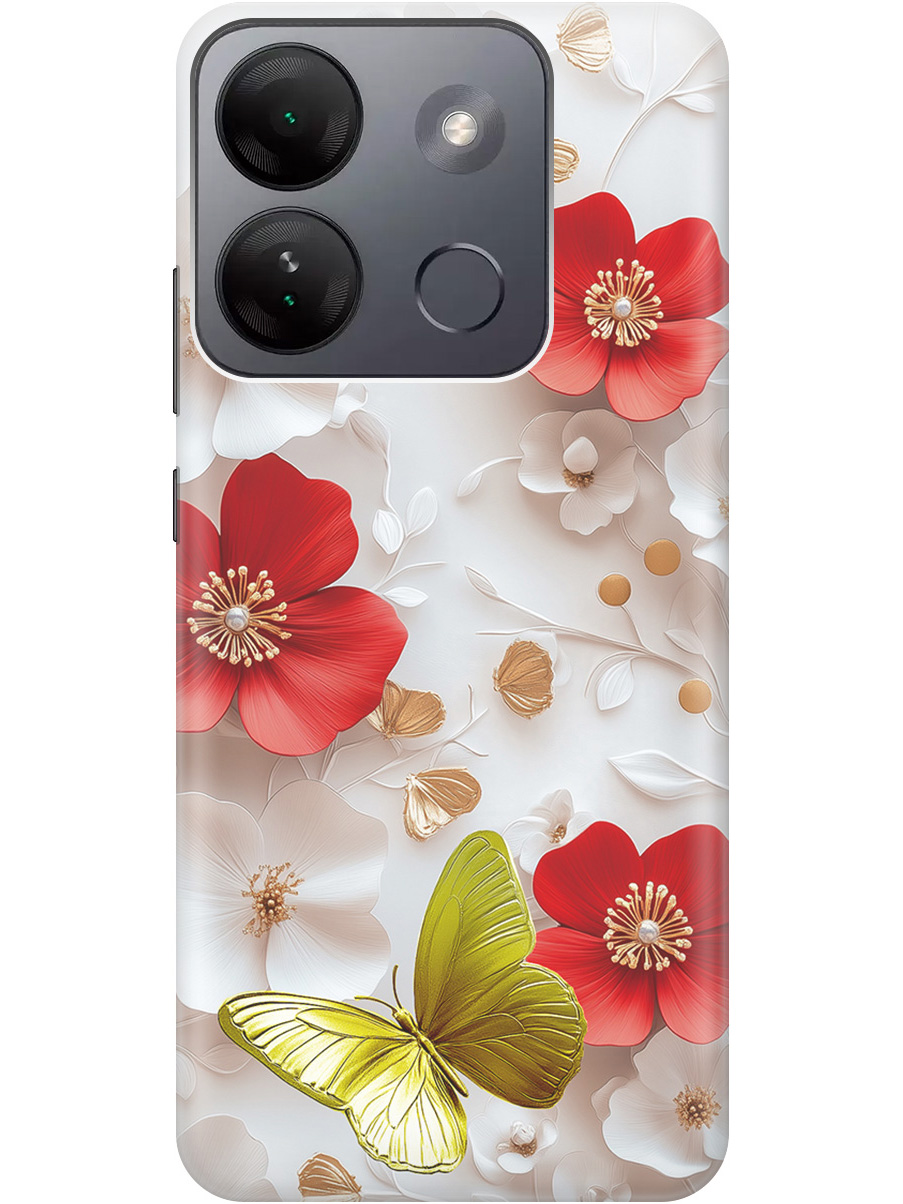 

Силиконовый чехол на Infinix Smart 7 HD с принтом "Золотая бабочка" прозрачный, Прозрачный;белый;золотистый;красный, 769392023