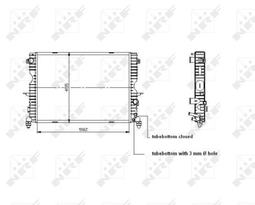 

Радиатор охлаждения двигателя NRF 509729