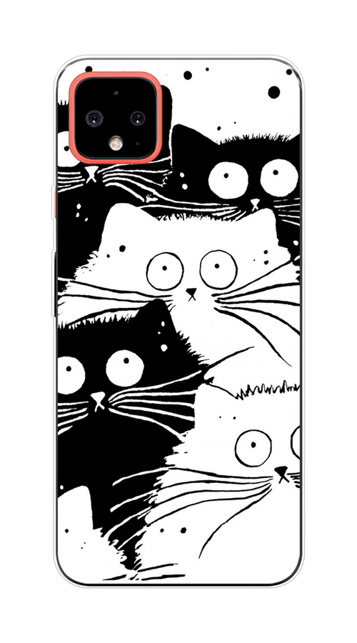 

Чехол Awog на Google Pixel 4 XL "Коты черно-белые", Разноцветный, 270550-2