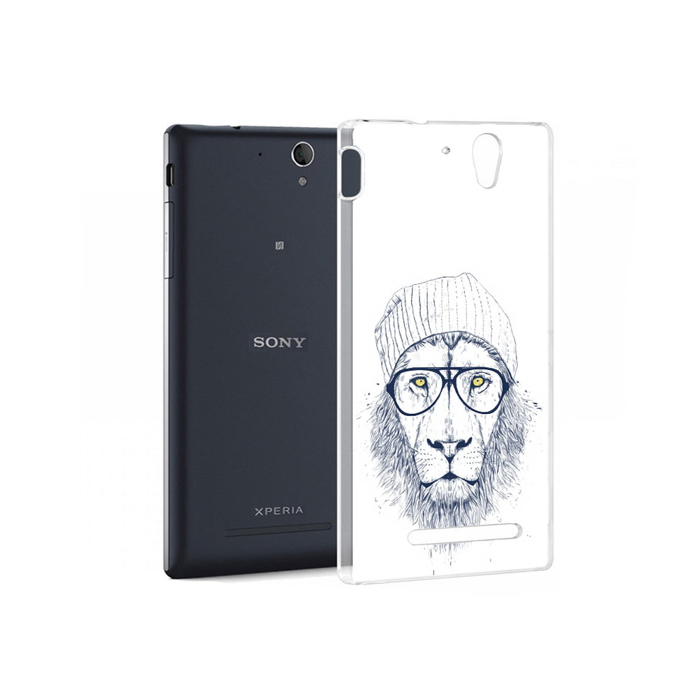 

Чехол MyPads Tocco для Sony Xperia C3 хиппи лев (PT18760.251.663), Прозрачный, Tocco