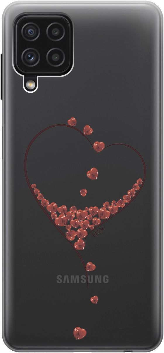 

Чехол на Samsung Galaxy A22 "Little hearts" прозрачный, Прозрачный;черный, 2152