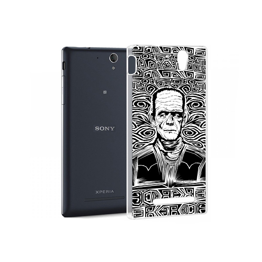 

Чехол MyPads Tocco для Sony Xperia C3 франкенштейн черно белый (PT18760.251.661), Прозрачный, Tocco