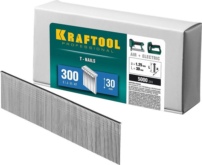 Гвозди для нейлера Kraftool 31785-30 тип 300 30 мм 5000 шт.