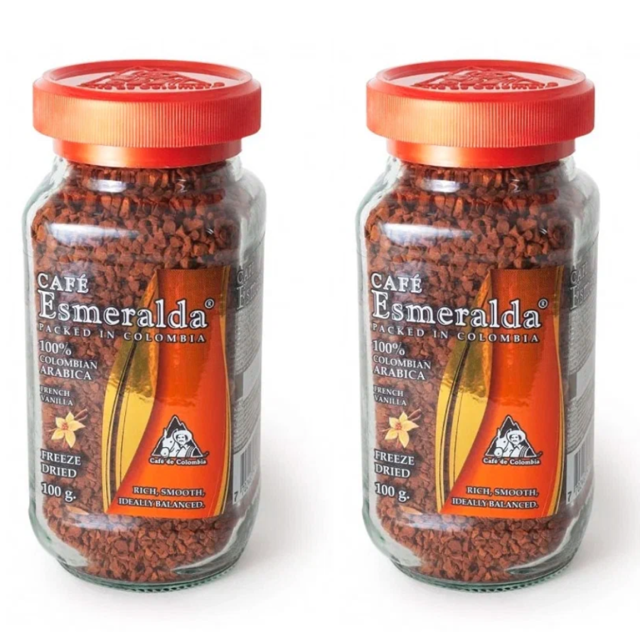Кофе растворимый Cafe Esmeralda сублимированный Французская ваниль, 2 шт по 100 г