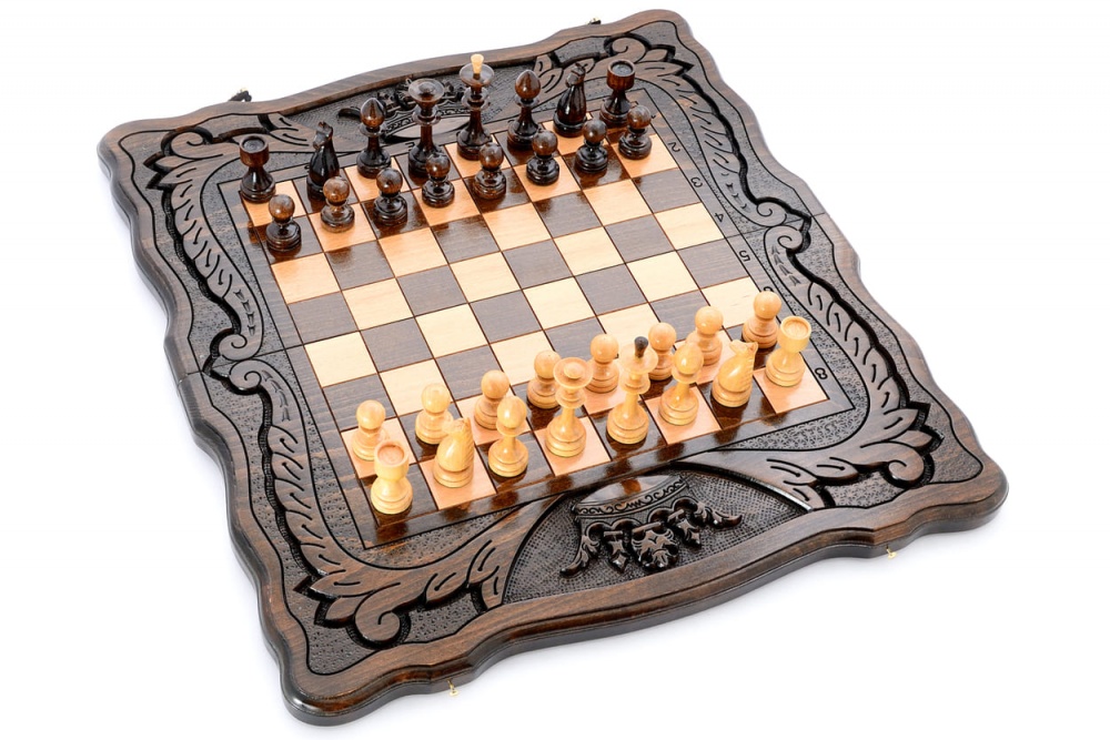 Шахматы и нарды резные Harutyunyan Корона 40 100-23
