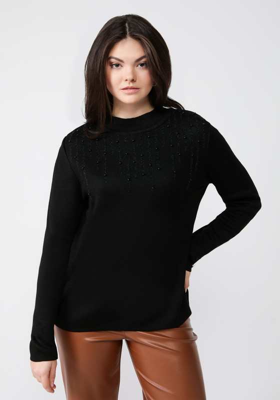 

Джемпер женский Vivawool 311811 черный 58 RU, 311811