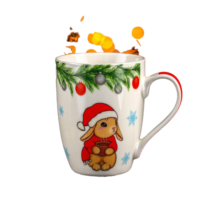 

Кружка Доляна Новый год. Зайка с какао, 350 мл, в упаковке