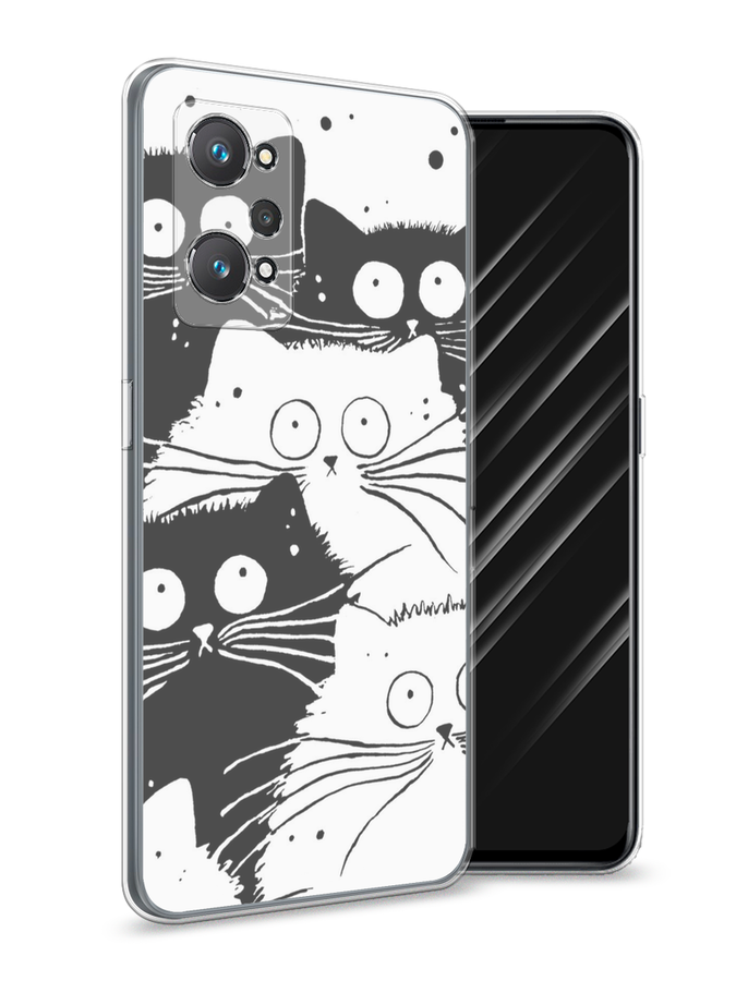 

Чехол Awog на Realme GT Neo 2 "Коты черно-белые", Разноцветный, 257750-2
