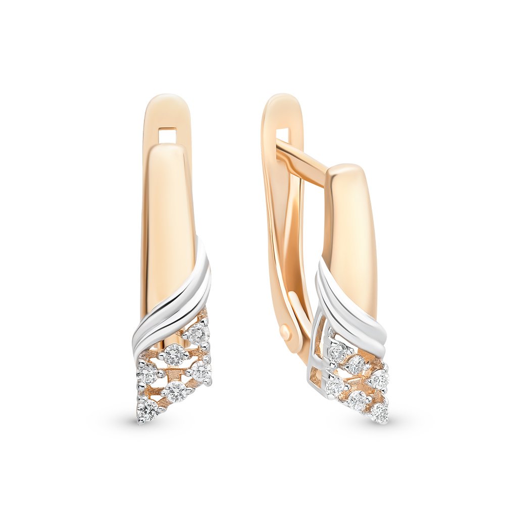 

Серьги из красного золота с бриллиантом 585Gold 102006232, 102006232