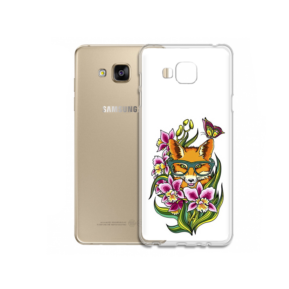 

Чехол MyPads Tocco для Samsung Galaxy J5 Prime Лиса в цветах (PT66772.570.108), Прозрачный, Tocco