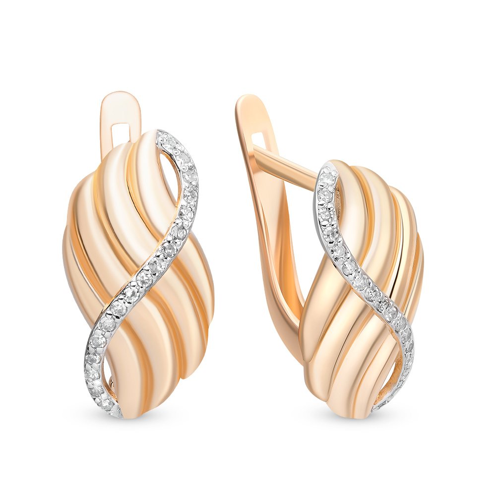 

Серьги из красного золота с бриллиантом 585Gold 102006134, 102006134