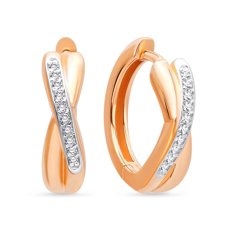 

Серьги из красного золота с бриллиантом 585Gold 102005870, 102005870
