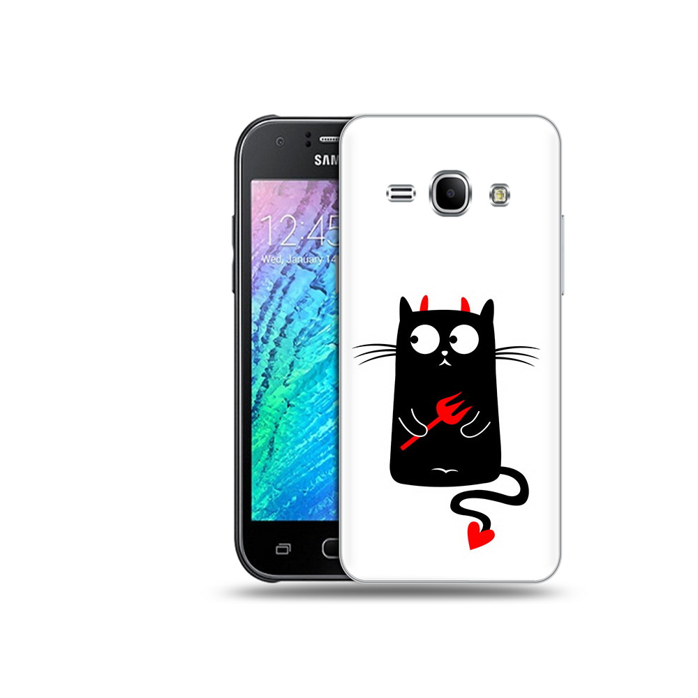

Чехол MyPads Tocco для Samsung Galaxy J1 Кот демон (PT26162.569.97), Прозрачный, Tocco
