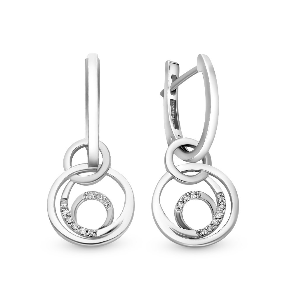 

Серьги из белого золота с бриллиантом 585Gold 102005950, 102005950