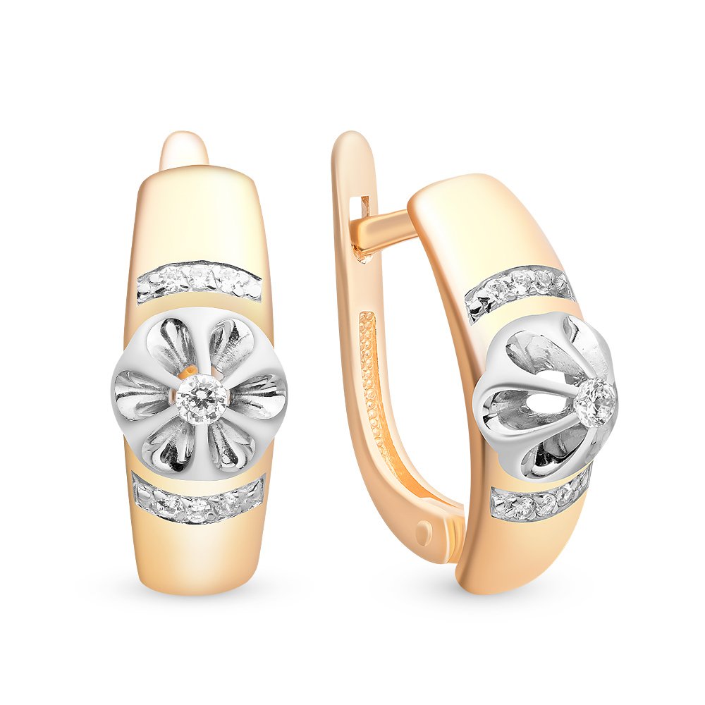 

Серьги из красного золота с бриллиантом 585Gold 102005305, 102005305