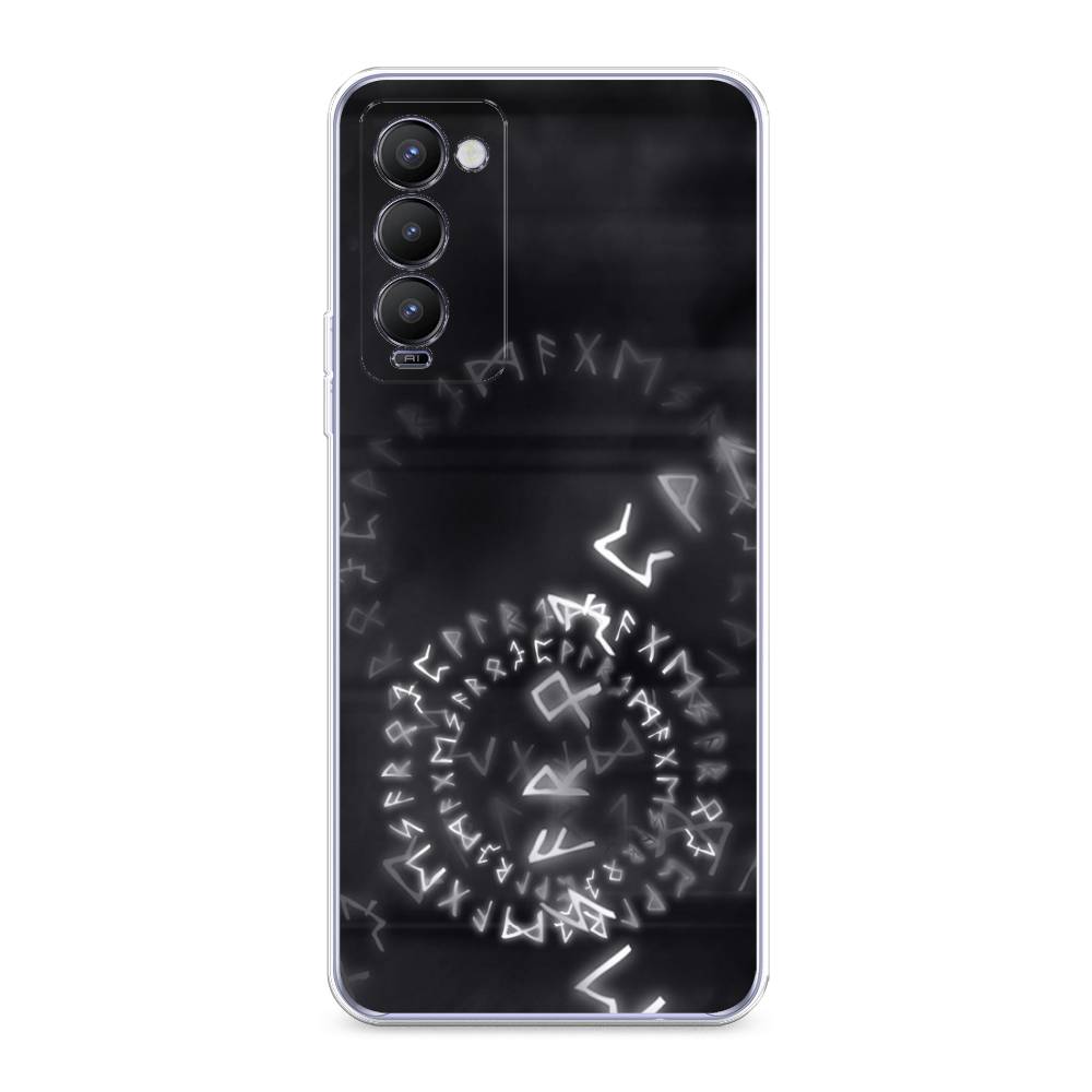 

Чехол на Tecno Camon 18 "Руны", Серый;черный, 300950-3