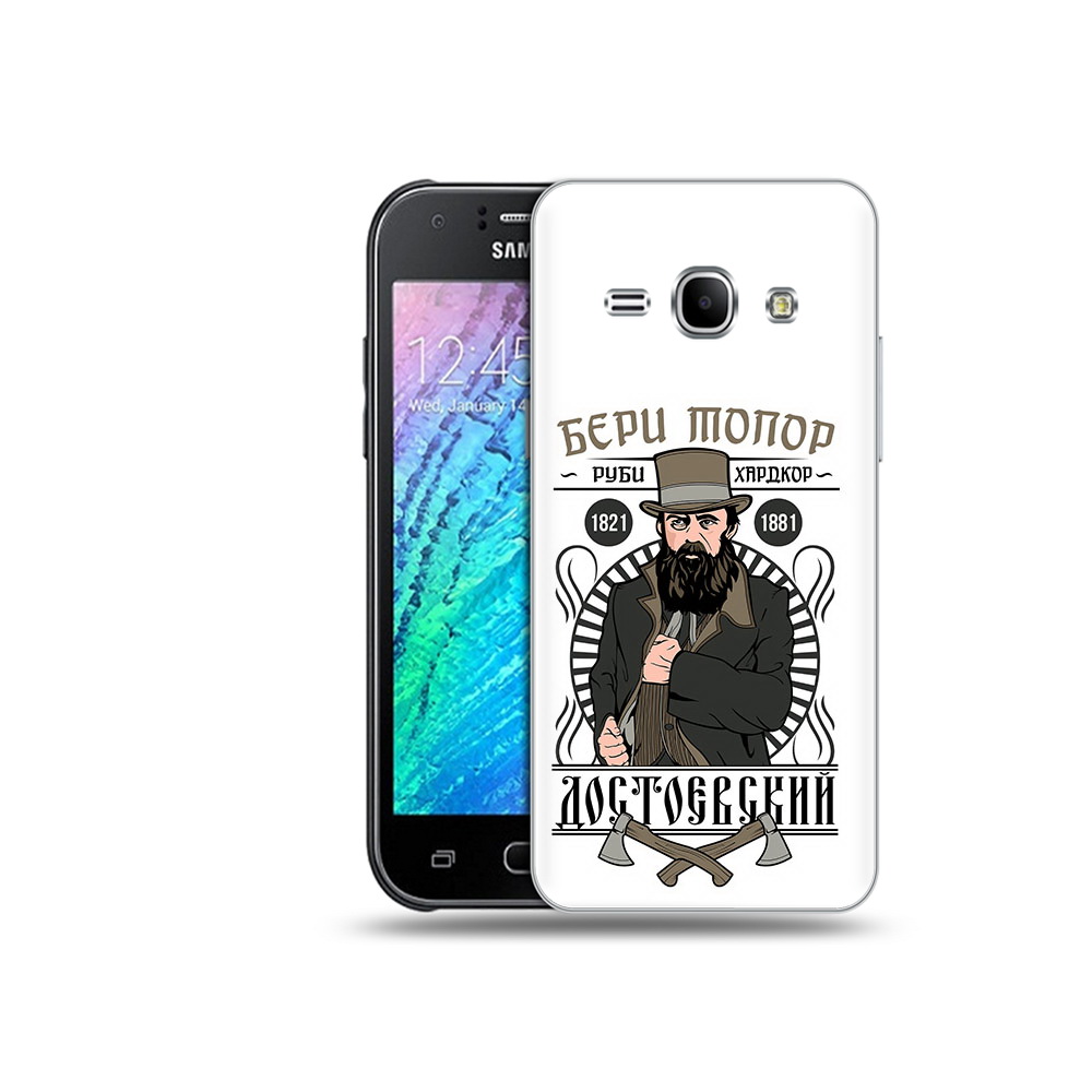 

Чехол MyPads Tocco для Samsung Galaxy J1 Достоевский (PT26162.569.72), Прозрачный, Tocco