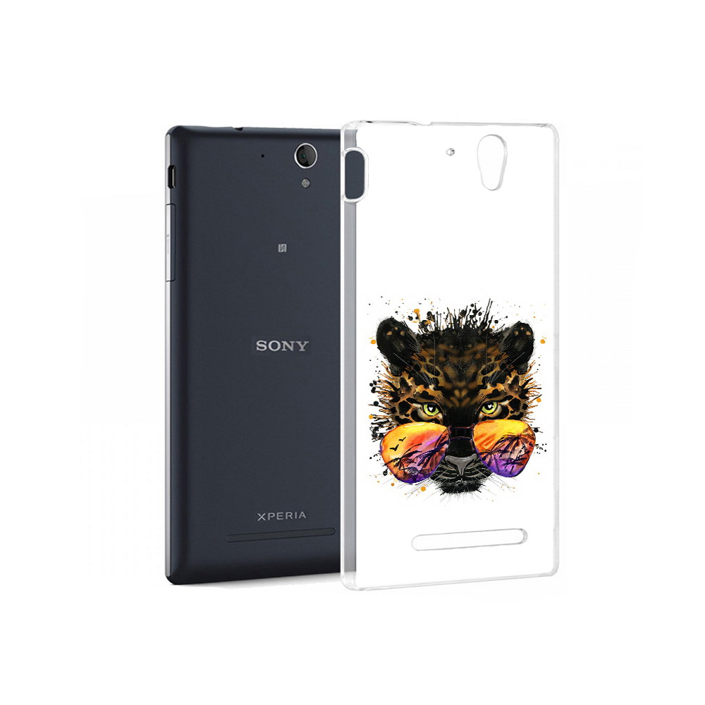 

Чехол MyPads Tocco для Sony Xperia C3 тропический леопард (PT18760.251.649), Прозрачный, Tocco