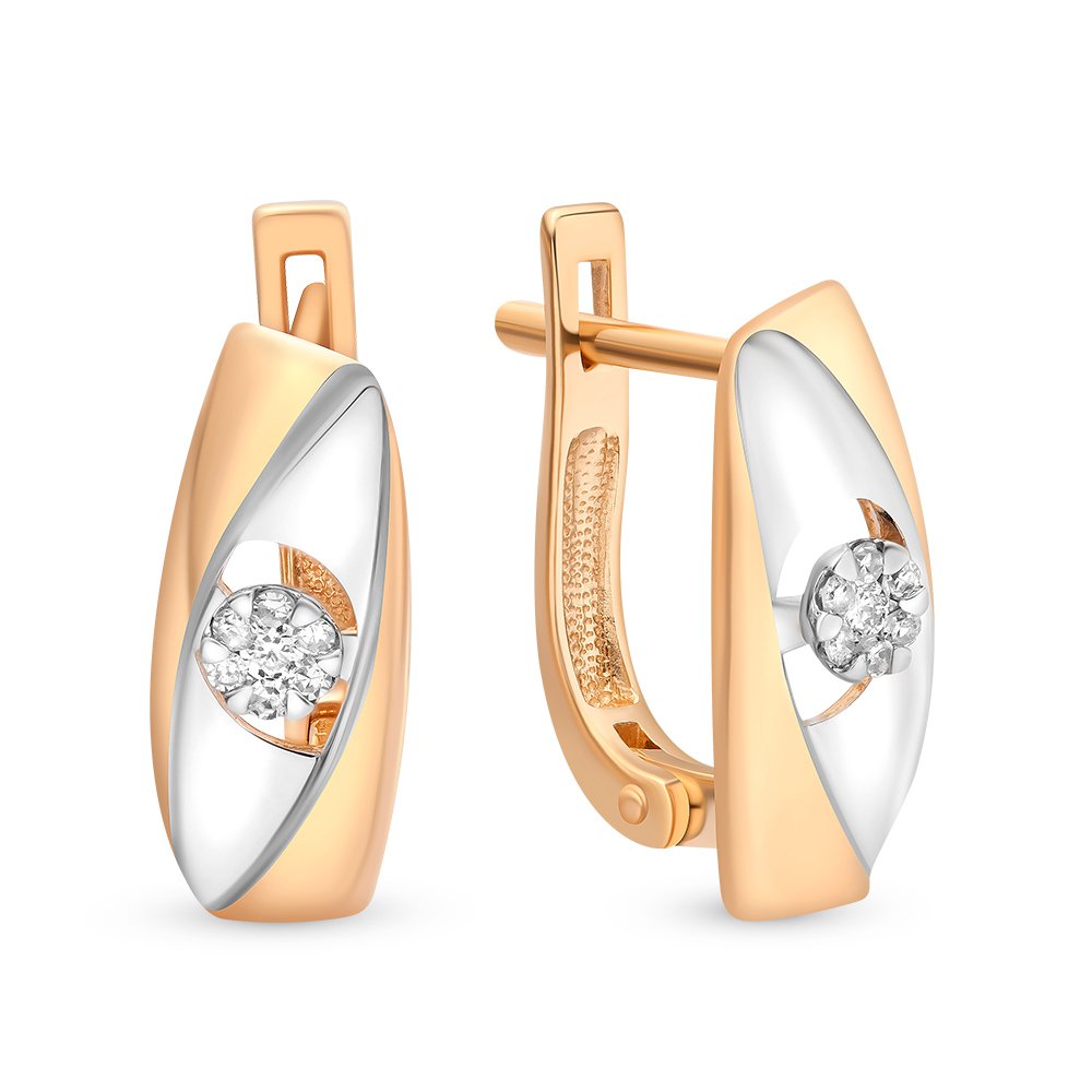 

Серьги из красного золота с бриллиантом 585Gold 102005170, 102005170
