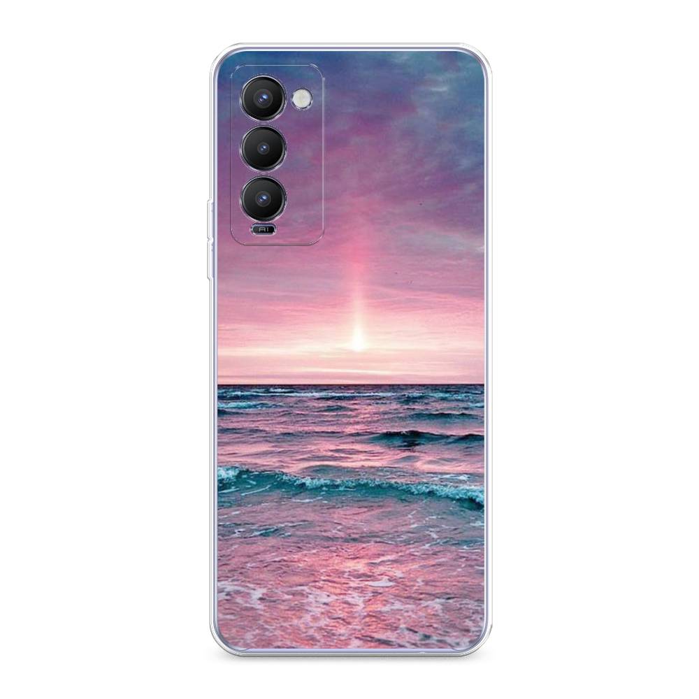 

Чехол на Tecno Camon 18 "Восход 3", Розовый;голубой, 300950-2