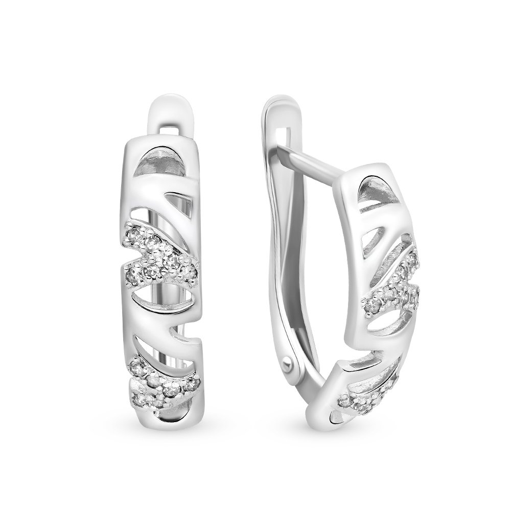 

Серьги из белого золота с бриллиантом 585Gold 102005090, 102005090