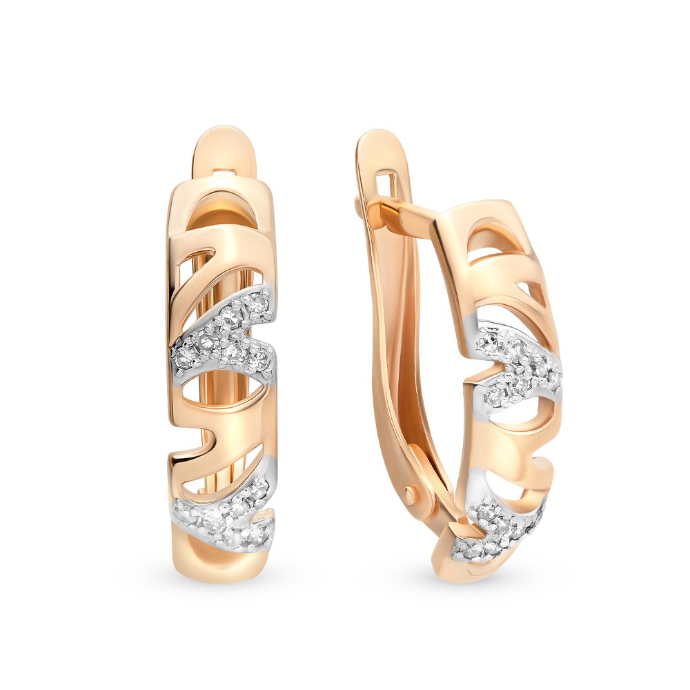 

Серьги из красного золота с бриллиантом 585Gold 102005089, 102005089