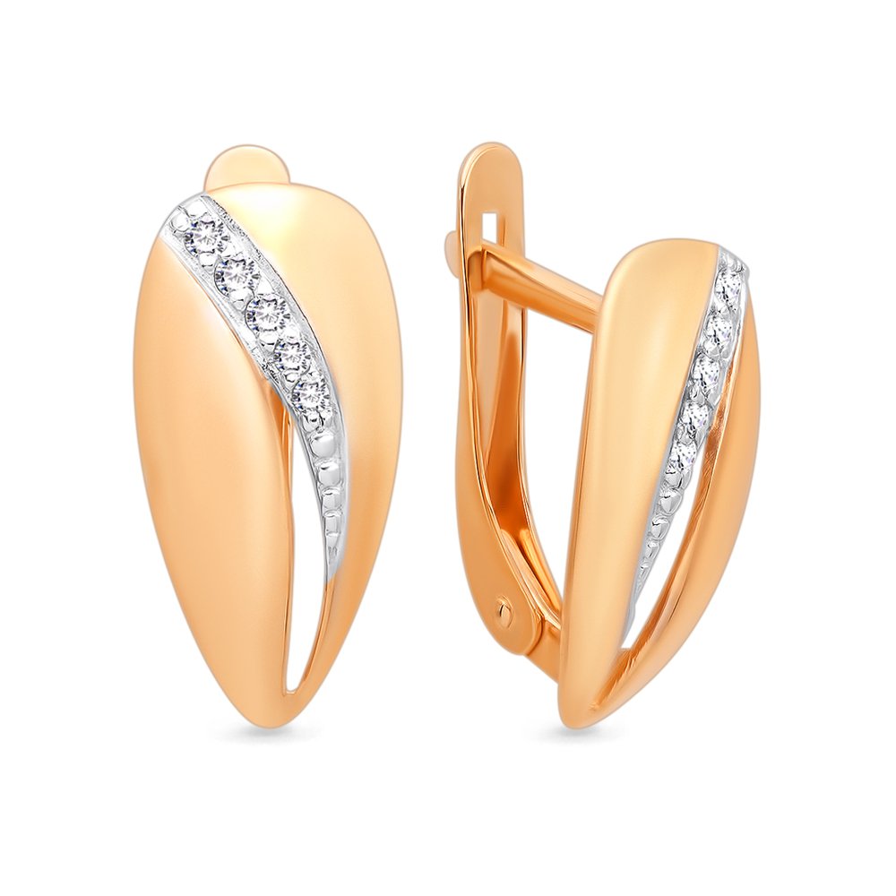 

Серьги из красного золота с бриллиантом 585Gold 102005064, 102005064