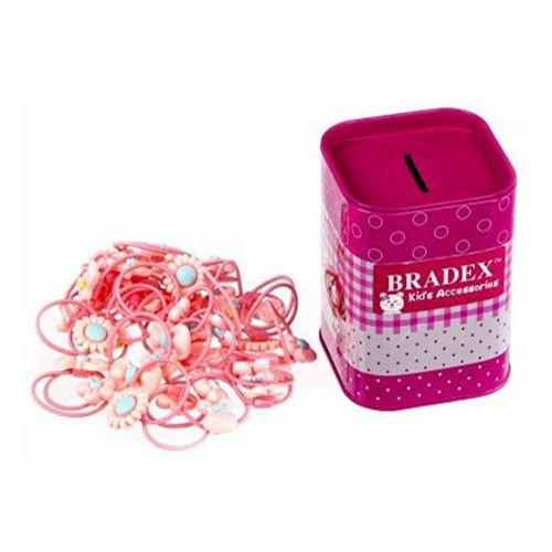 Набор резинок для волос BRADEX розовый 40 штук