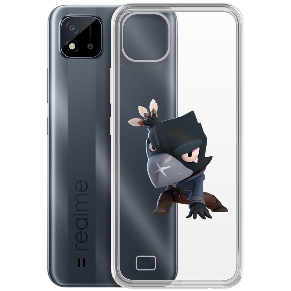 

Чехол-накладка Brawl Stars-Ворон для Realme C11 (2021), Прозрачный