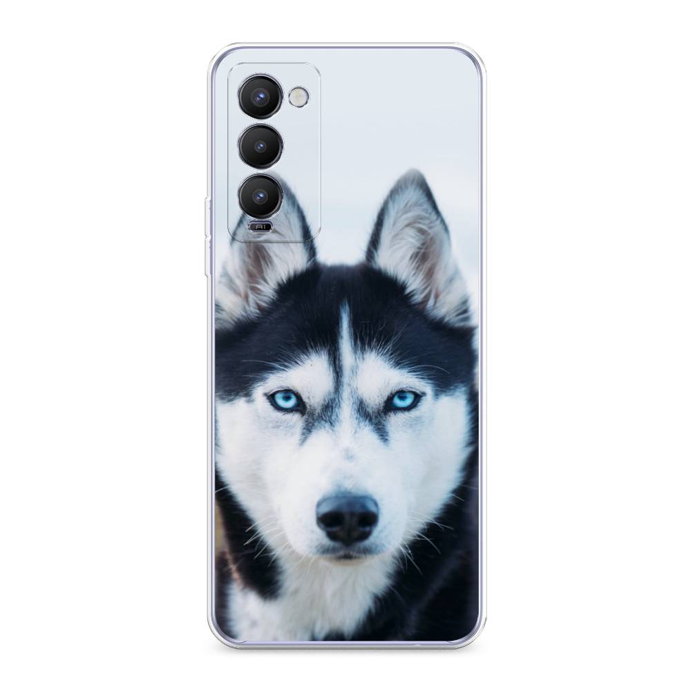 

Чехол на Tecno Camon 18 "Хаски 2", Синий;белый, 300950-1