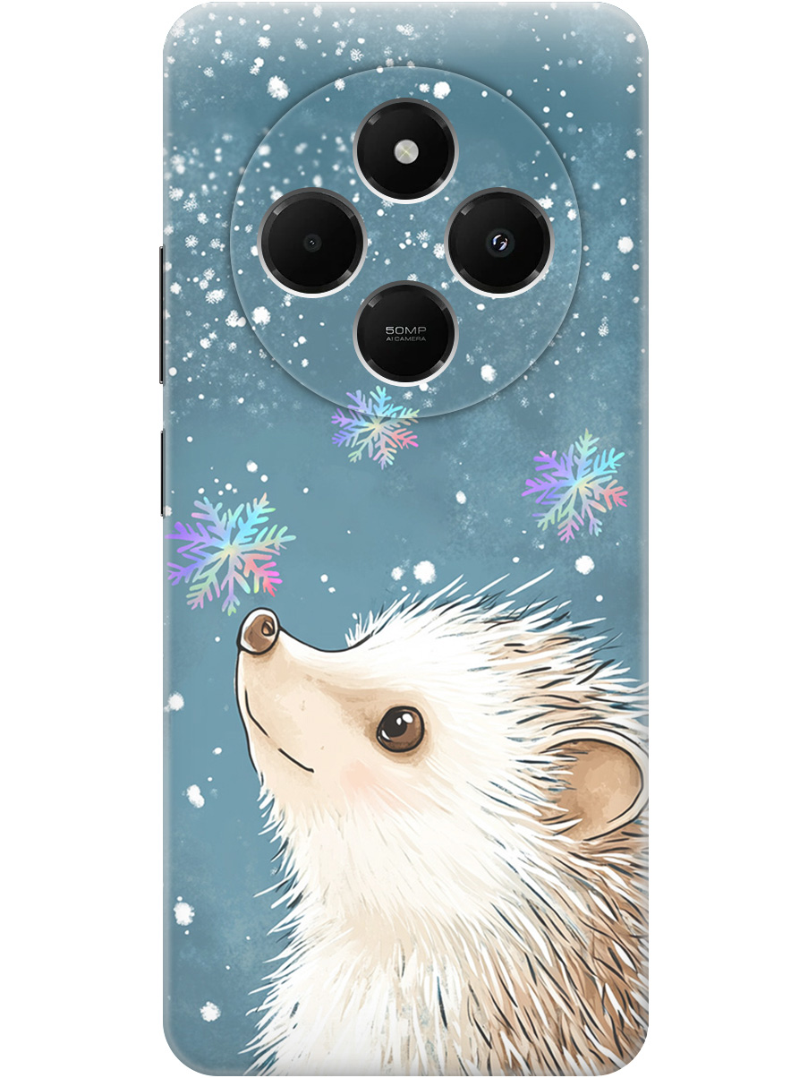 

Силиконовый чехол на Xiaomi Redmi 14C / Poco C75 с принтом "Ежик и снежинки", Прозрачный;белый;серый;синий, 786715712