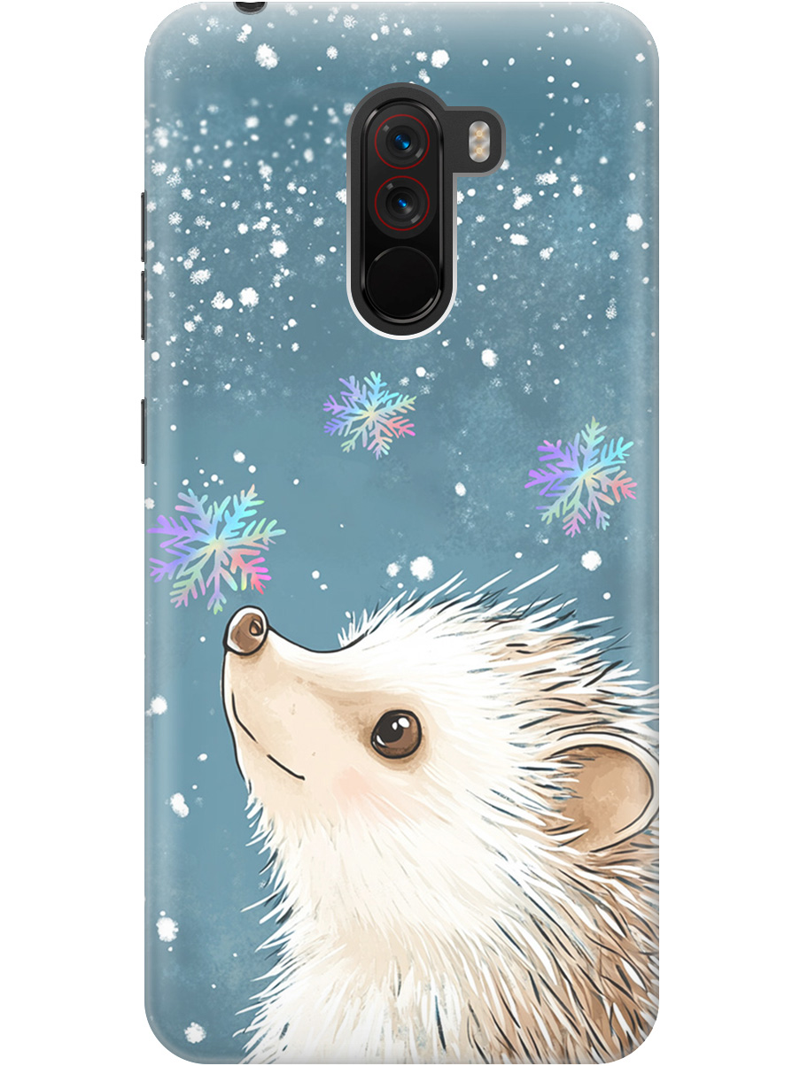 

Силиконовый чехол на Xiaomi Pocophone F1 с принтом "Ежик и снежинки", Прозрачный;белый;серый;синий, 719373312