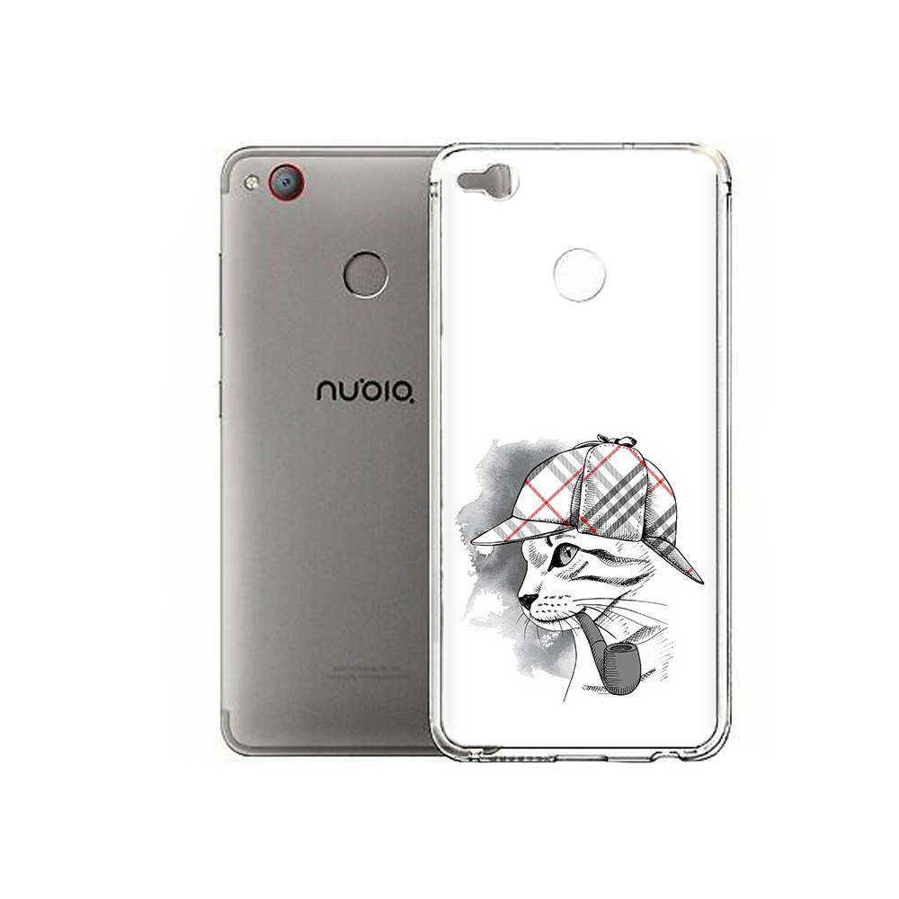 Чехол MyPads Tocco для ZTE Nubia Z11 Mini кошка с трубкой (PT53565.450.405)