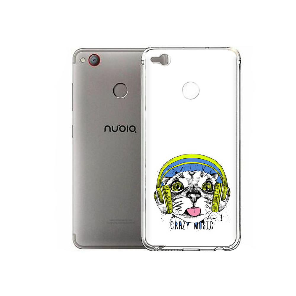 

Чехол MyPads Tocco для ZTE Nubia Z11 Mini кошка в наушниках рисунок (PT53565.450.403), Tocco