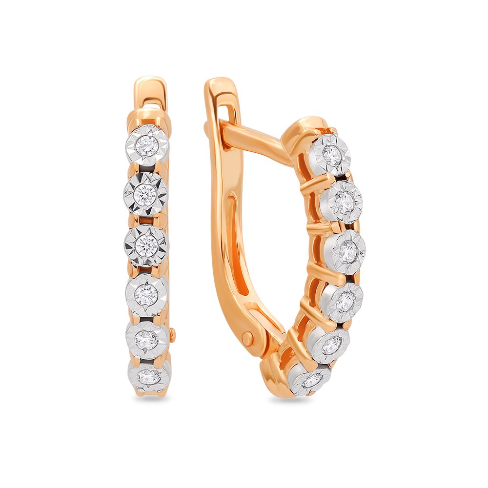 

Серьги из красного золота с бриллиантом 585Gold 102004994, 102004994