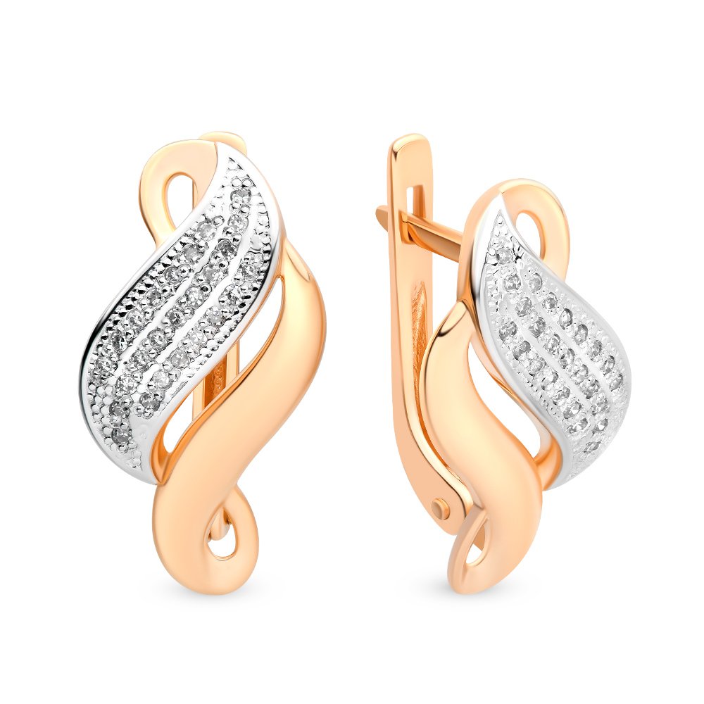 

Серьги из красного золота с бриллиантом 585Gold 102004967, 102004967