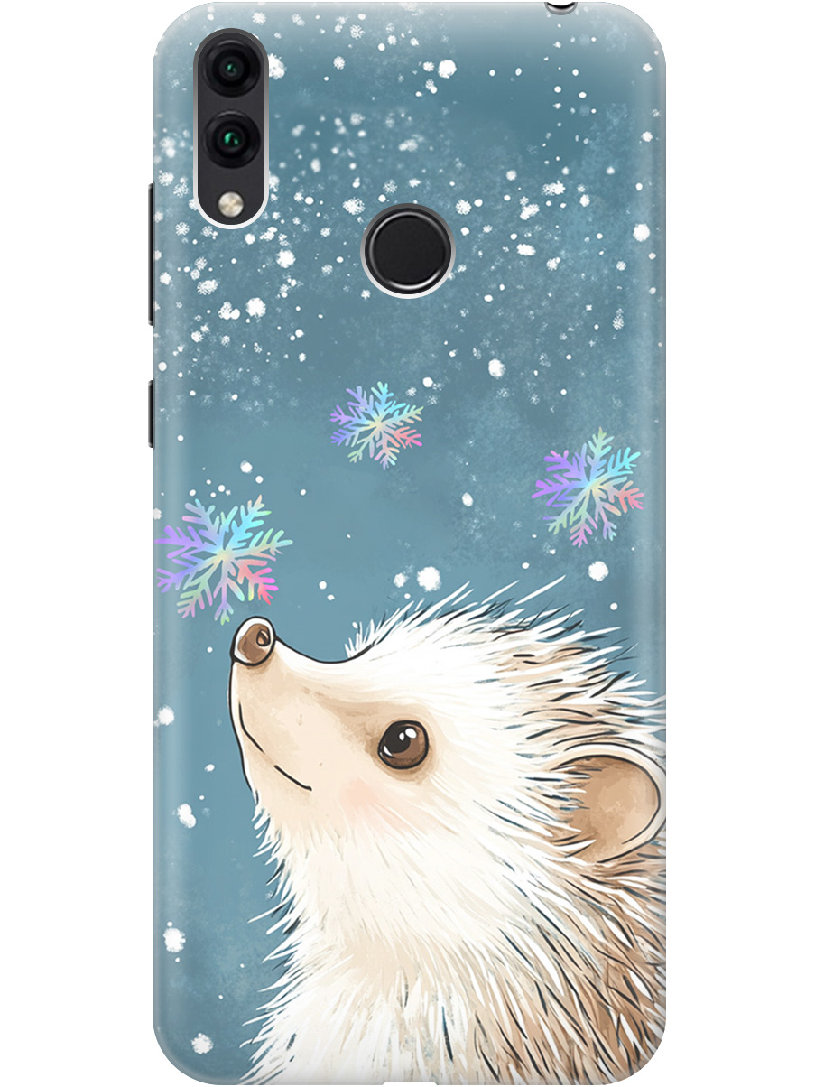 

Силиконовый чехол на Honor 8C с принтом "Ежик и снежинки", Прозрачный;белый;серый;синий, 719708812