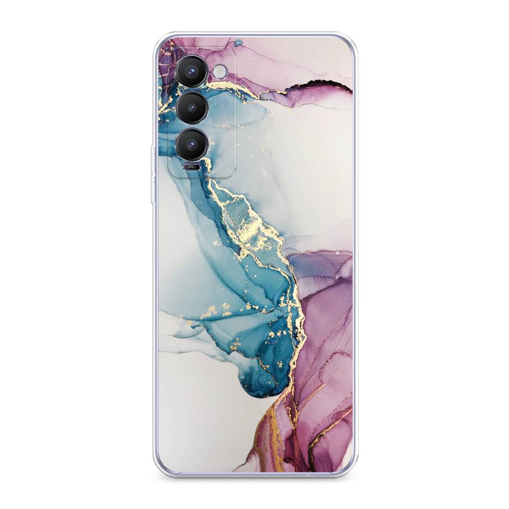 

Чехол на Tecno Camon 18 "Розовые разводы рисунок", 300950-3